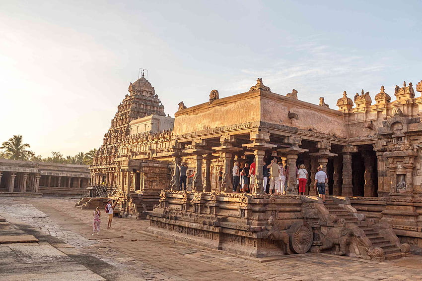 素晴らしい建築物、シヴァ寺院を持つトップ南インドの寺院 高画質の壁紙