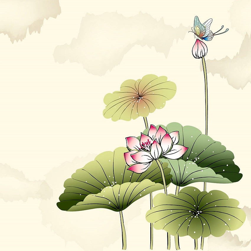 Lotus flower painting HD wallpapers | Pxfuel
