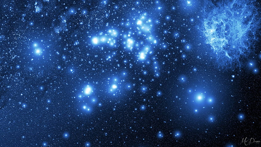 Bidang Bintang Menakjubkan, biru, luar angkasa, langit, bima sakti, bintang Wallpaper HD