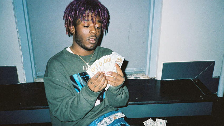 lil uzi vert is sitting and counting money wearing green tshirt music HD wallpaper