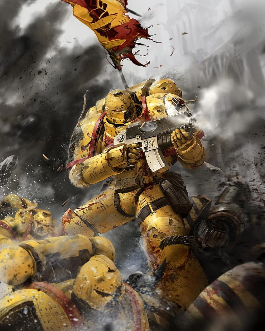 Sawyer Swenson on Knights, Soldiers, Samurai and Warriors. Warhammer, Imperial fist, Warhammer 40k artwork, Imperial Fists HD phone wallpaper