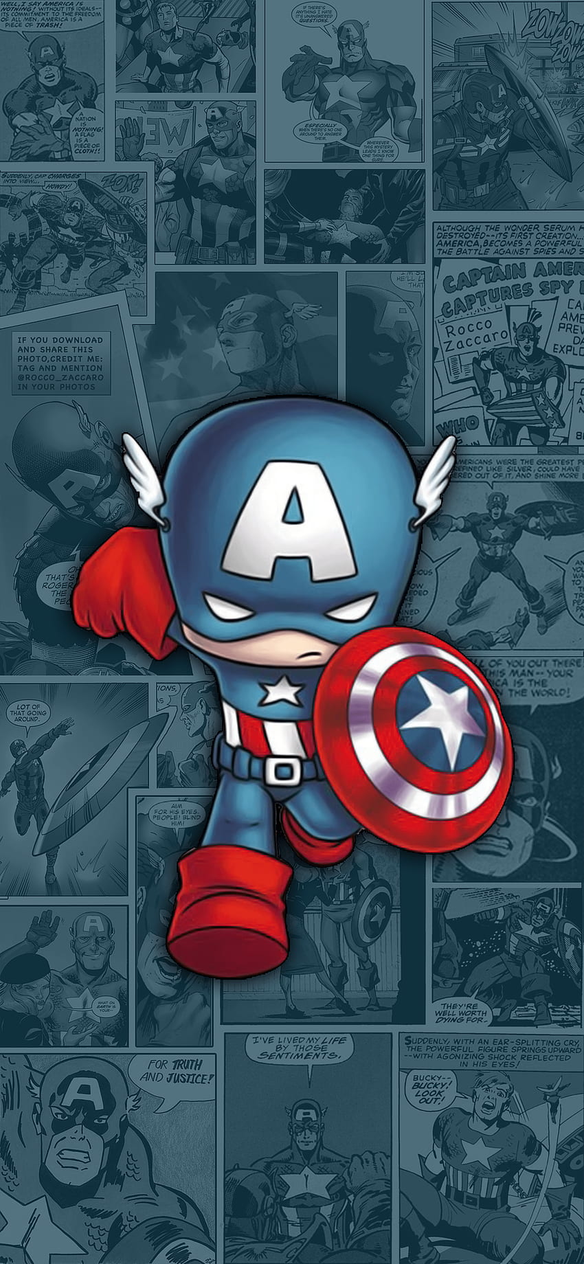 キャプテン・アメリカのアニメ、かわいいアベンジャーズ HD電話の壁紙