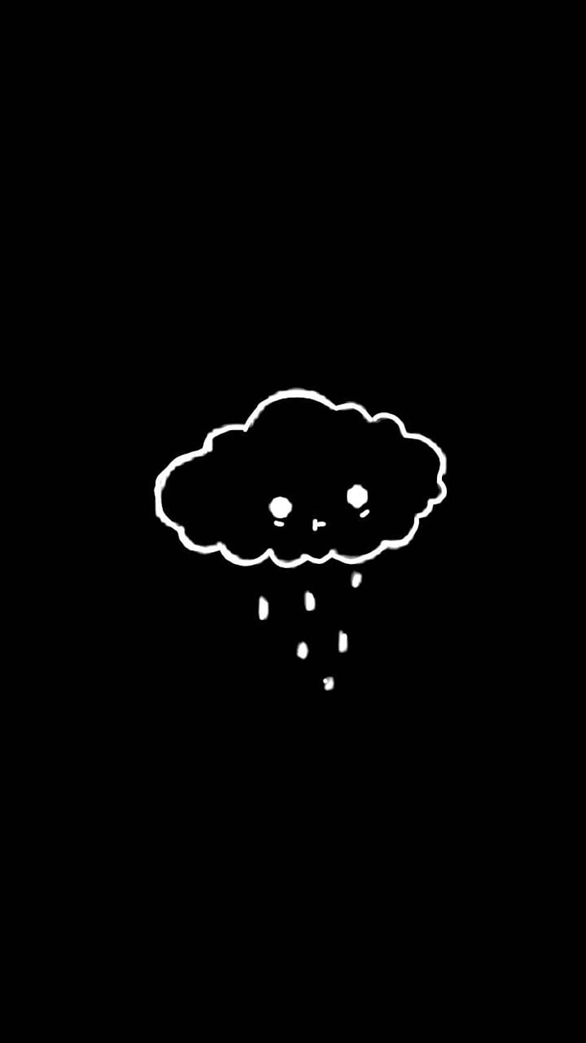 Sad Cloud, Black and White Sad HD phone wallpaper