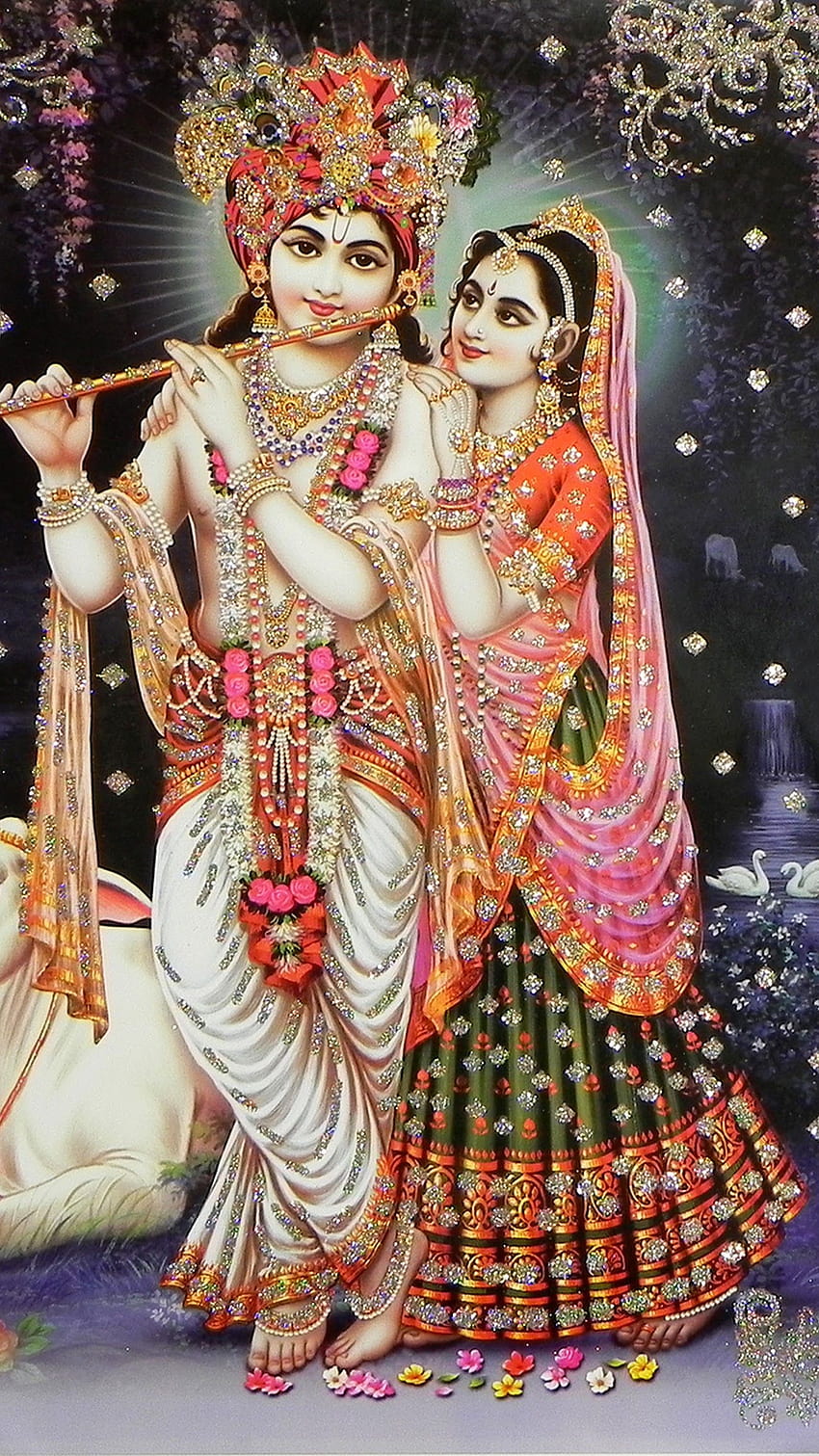 Radha Krishna, Seruling Krishna, Radha, Krishna wallpaper ponsel HD
