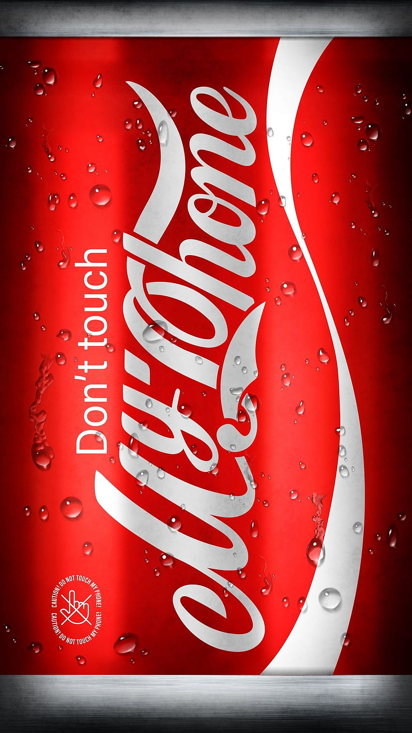 My phone, red, soft-drink, can, liquid, coca-cola HD phone wallpaper