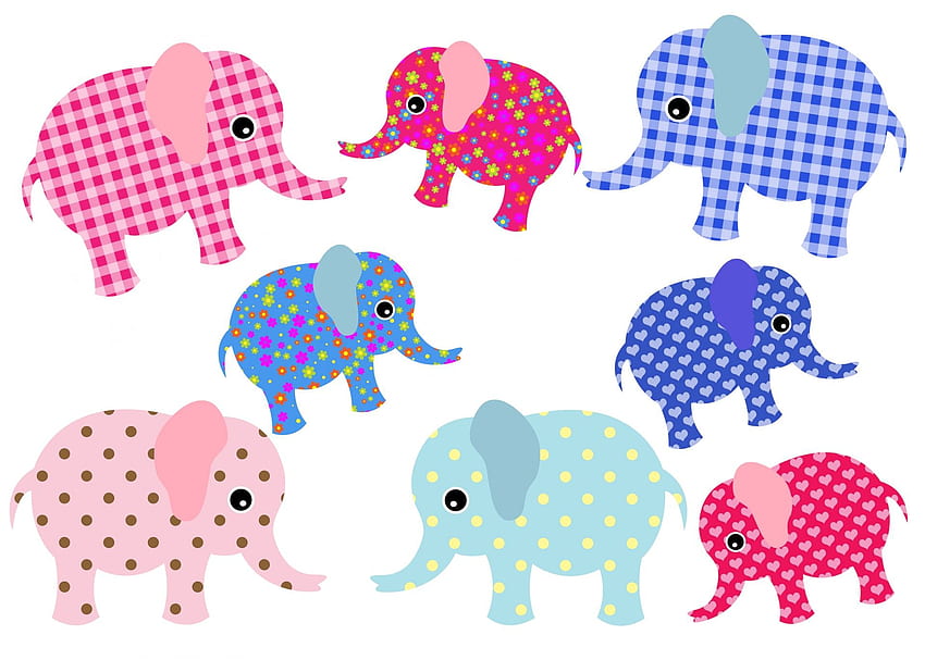 코끼리 배경 주식 - 공개 도메인, 귀여운 다채로운 코끼리 HD 월페이퍼
