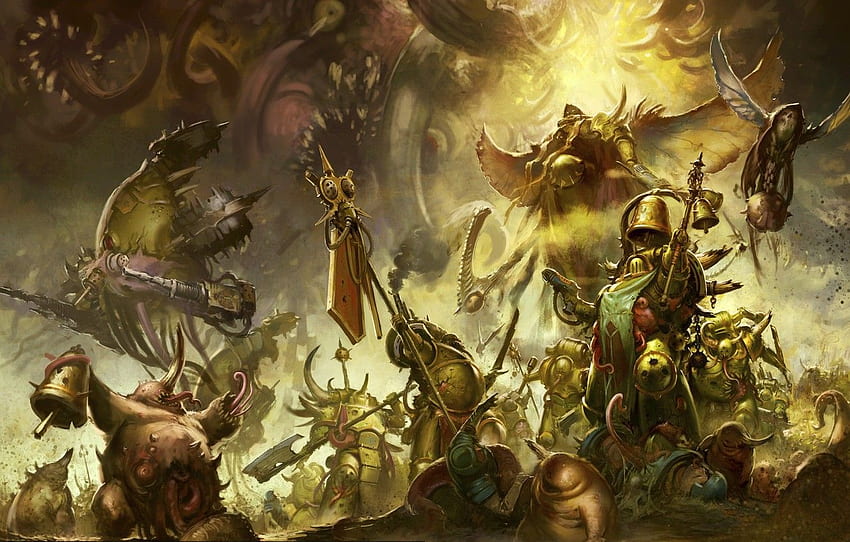 chaos, Mort, démons, Warhammer 40 000, Death Guard, peste, Nurgle, primarque, Mortarion for , section игры Fond d'écran HD