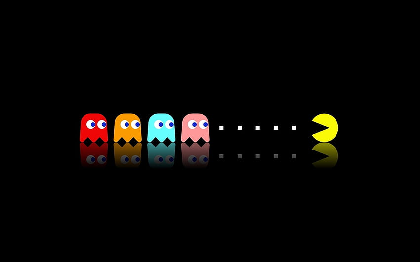 Pac Man, giochi retrò, videogiochi, minimalismo / e sfondi per dispositivi mobili Sfondo HD