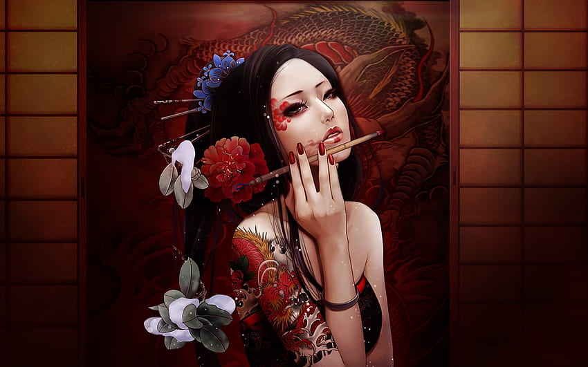姫、日本人、芸者、女の子 高画質の壁紙