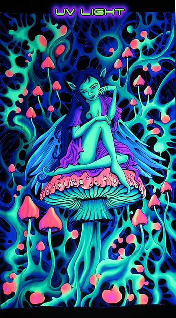 Acid Scientist Psychedelic Fluorescent Uv Reactive Backdrop Tapestry Blacklight Poster Andrei