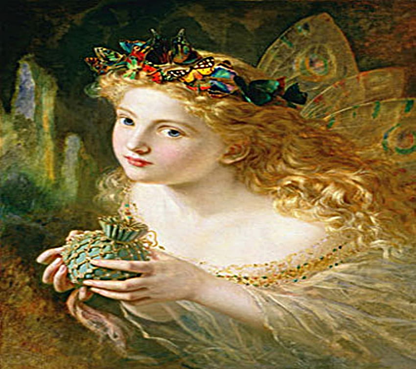 Garden Fairy~, fairy, garden, young, magical HD wallpaper