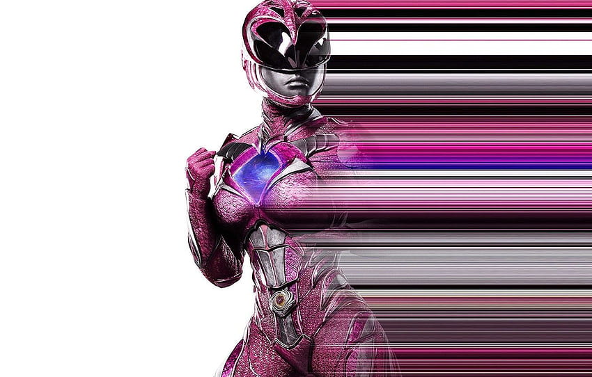 kino, dziewczyna, logo, robot, kobieta, różowy, moc, film, bohater, film, poza, garnitur, wojownik, perły, piersi za , sekcja фильмы, Pink Power Ranger Tapeta HD
