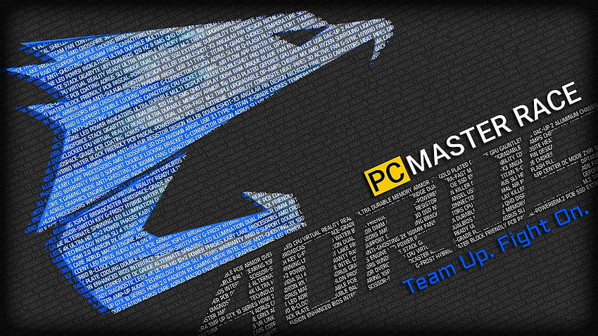 AORUS Logo Mavi PC Ustalık Yarışı HD duvar kağıdı
