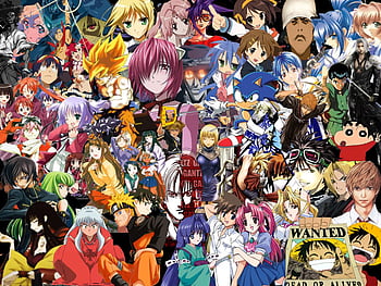 Download A Group Of Anime Characters Gathered Together  Wallpaperscom