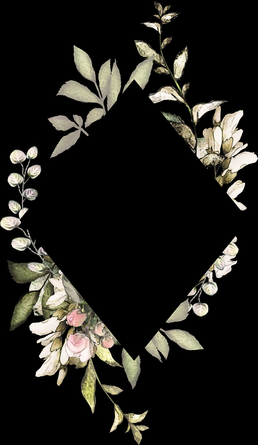 H746a Flower Frame, Background, Cute - Floral Watercolor Frames  Transparent, Transparent Cartoon  HD phone wallpaper | Pxfuel