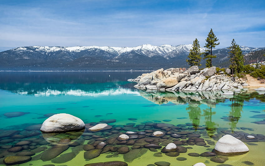 Lake Tahoe In October Nevada United States Landscape HD wallpaper