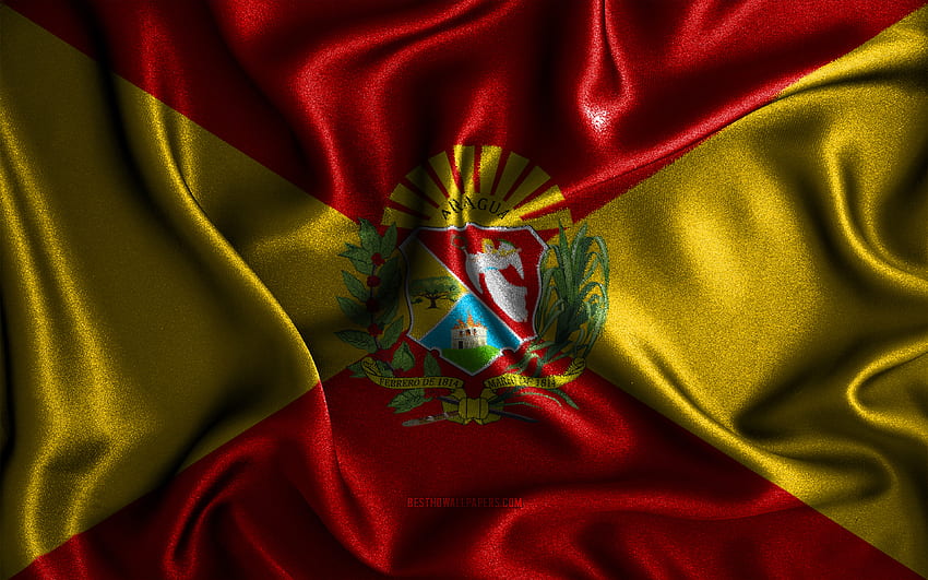 Bandiera Aragua, , bandiere ondulate di seta, Stati venezuelani, Giorno di Aragua, bandiere in tessuto, Bandiera di Aragua, Arte 3D, Aragua, Sud America, Stati del Venezuela, Bandiera Aragua 3D, Venezuela Sfondo HD