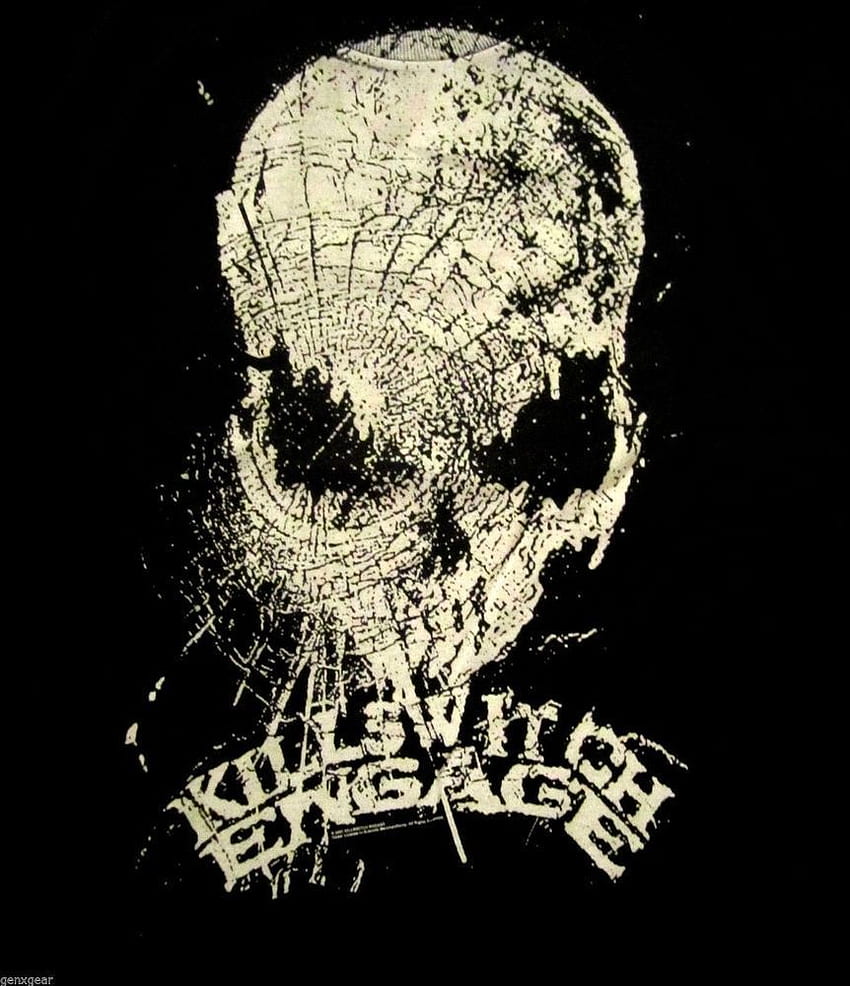 Killswitch Engage Skull Shattered ( лого от CD ) Rare Rock T HD тапет за телефон