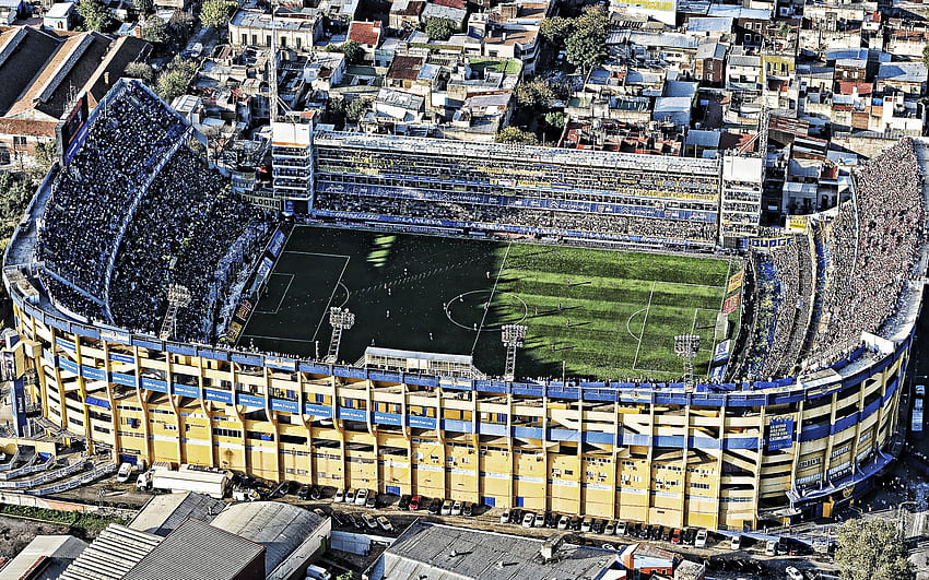 Bombonera, Boca Juniors Stadium, aerial view, soccer, Esporte Bombonera, football stadium, Boca Juniors arena, Argentina for with resolution . High Quality, La Bombonera HD wallpaper
