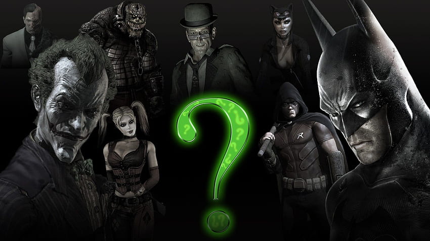 Harley Quinn, Batman Arkham City, Killer Croc, Two, Face, Riddler HD wallpaper