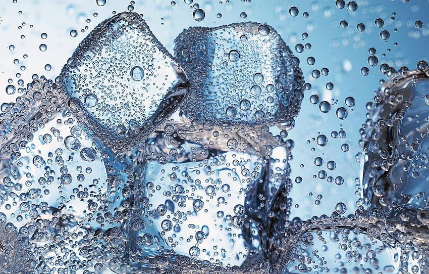 ice, water, macro, bubbles, bubbles, ice, soda HD wallpaper