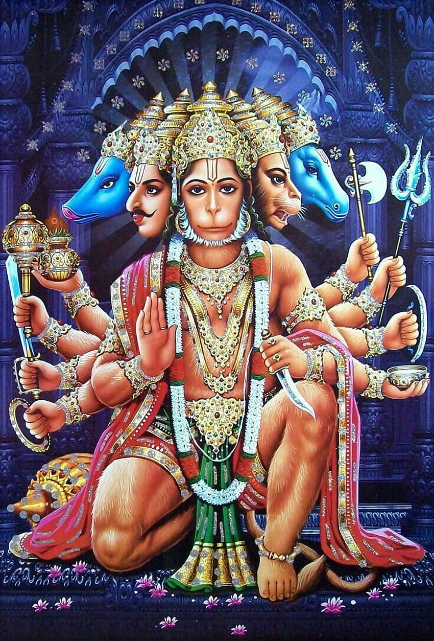 Panchmukhi Hanuman Ji. Hanuman, Hanuman, Hanuman, Panchamukha Hanuman HD telefon duvar kağıdı