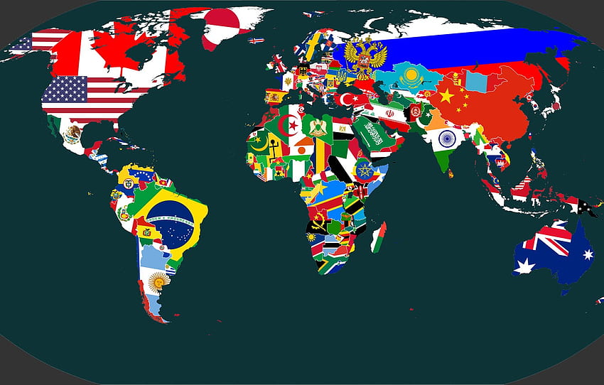 mapa, planeta, australia, banderas, áfrica - -, banderas africanas fondo de pantalla