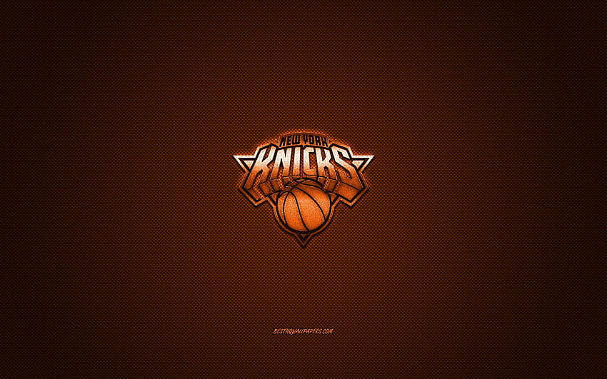 New York Knicks, American basketball, Orange Carbon Fiber HD wallpaper