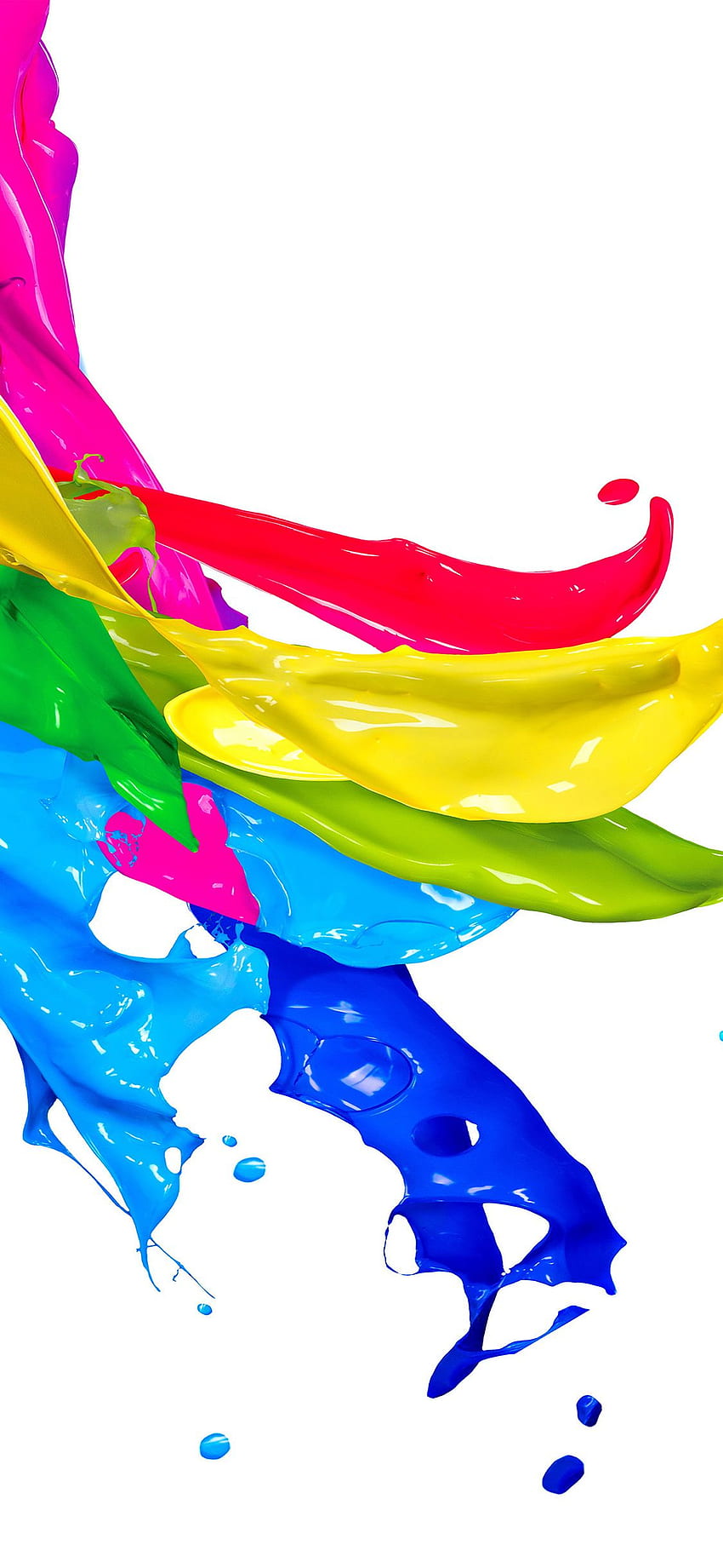 As21 Color Paint Art White Art Illustration - Splash koloru farby, sztuka kolorowa Tapeta na telefon HD