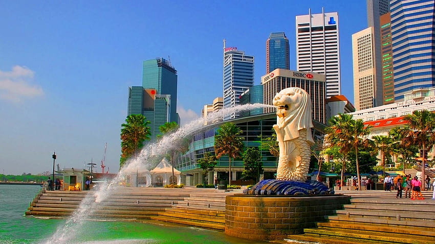 Singapura, Merlion papel de parede HD