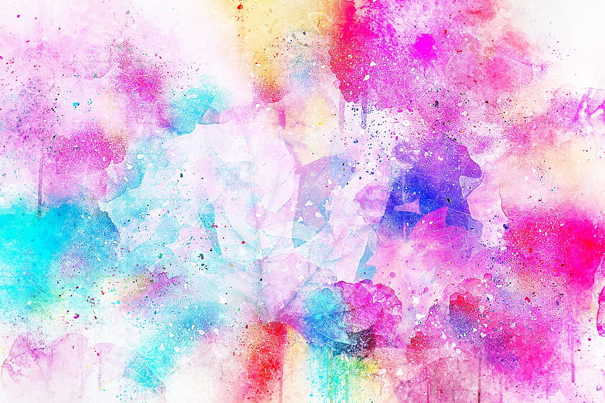 Abstract, Pink, Bright, Stains, Spots, Watercolor HD wallpaper