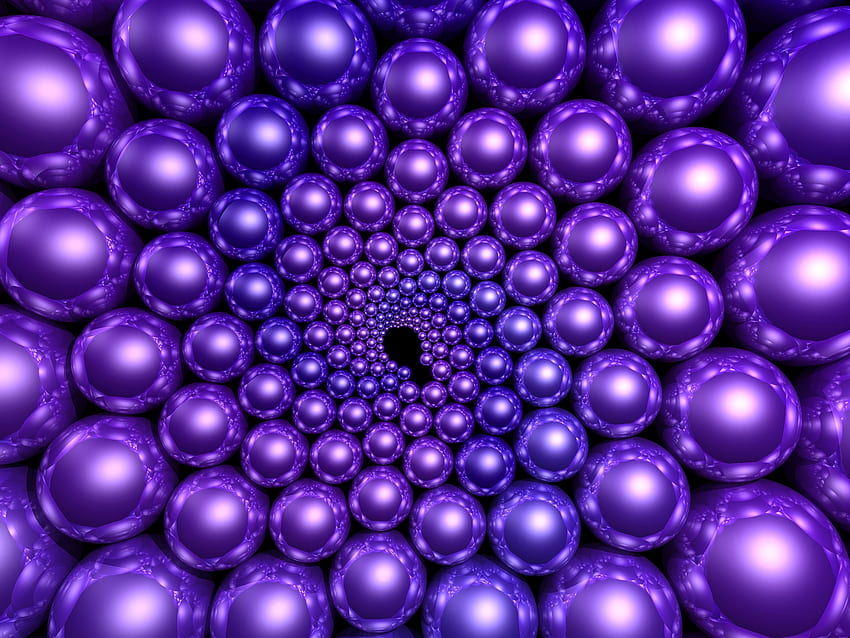 Violet, 3D, Rotation, Purple, Balls, Rendering HD wallpaper