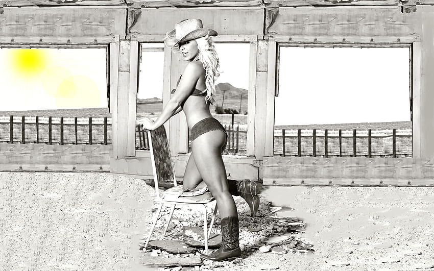 Zachód słońca w Teksasie. ., styl, kowbojka, zabawa, moda, ranczo, blondynki, dziewczyny, kobiety, modele, buty, western, kapelusze, kobieta Tapeta HD