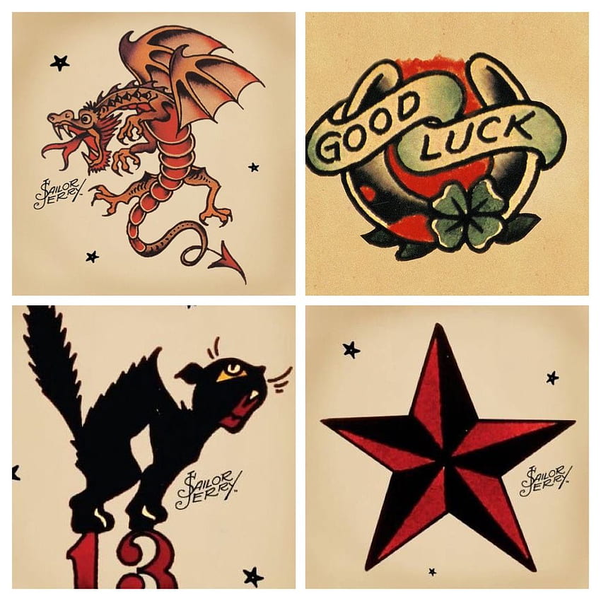 Lot - Sailor Tattoo Designs by Lou Normand (Probably Hawaii, ca. 1955)