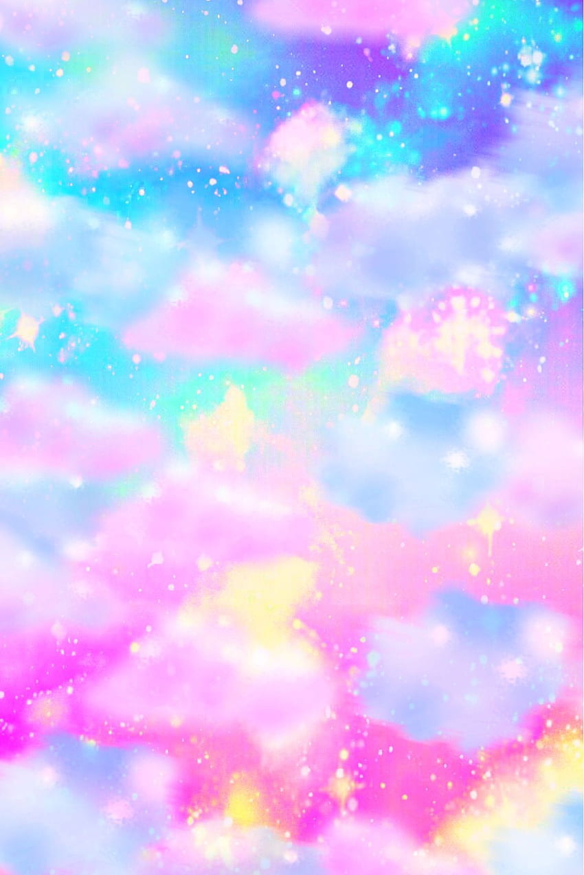 Galassia di nuvole di zucchero filato. Galassia, cielo di zucchero filato, nuvole di zucchero filato, colore di zucchero filato Sfondo del telefono HD