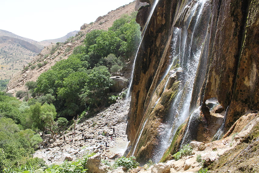Irã, Shiraz, Margoon, cachoeira, cachoeira, Margoon, Irã, Shiraz papel de parede HD
