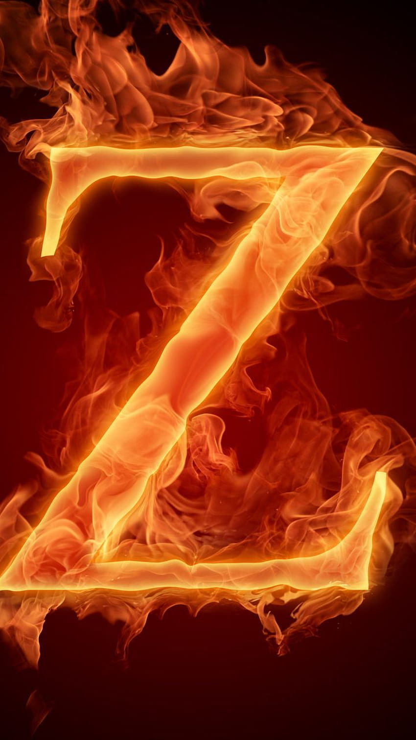 alphabet, z, fire, letter, flame, letter HD phone wallpaper