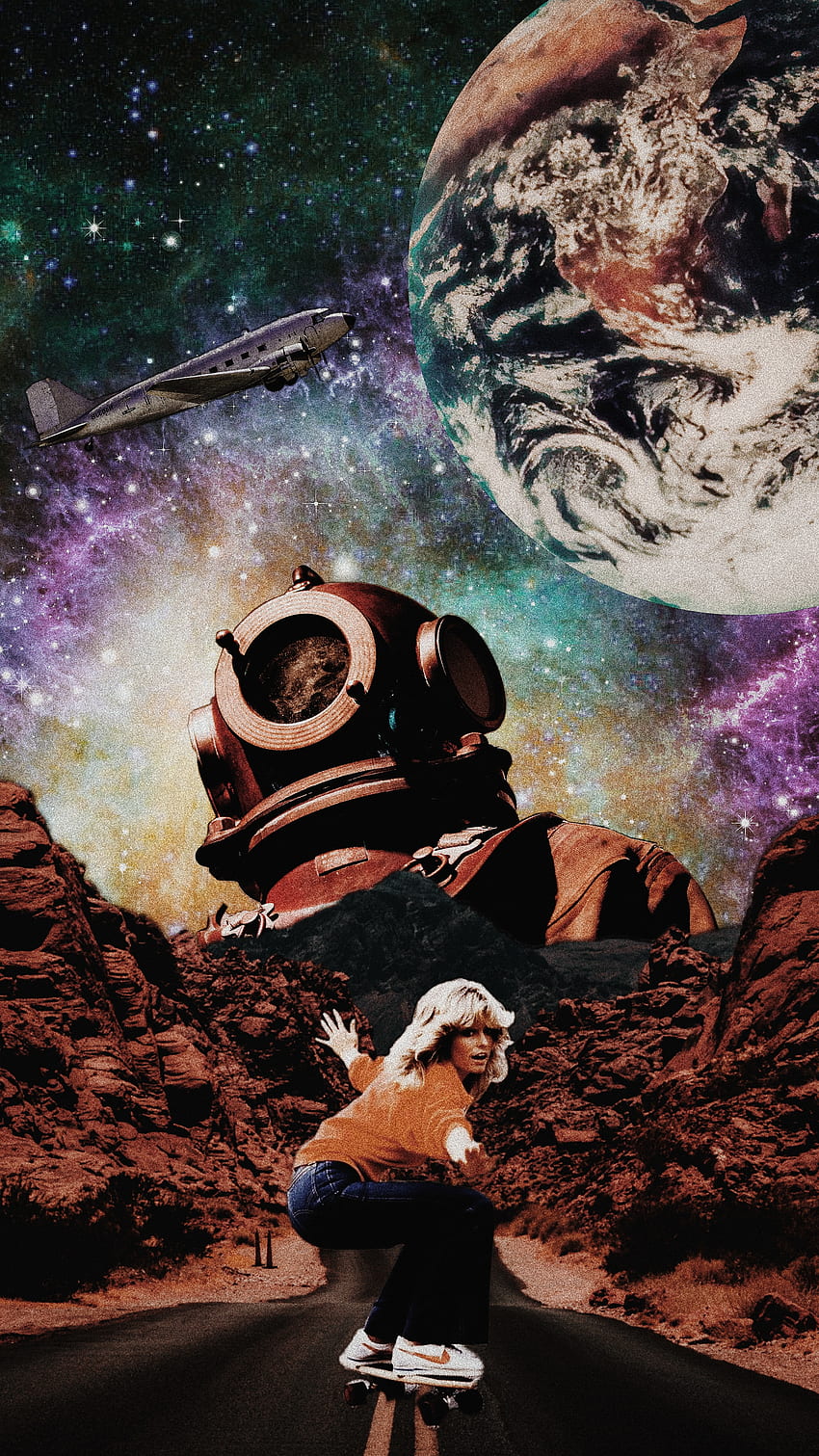 Der Wachsame, Espacio, Astronaut, Surrealismus, Kunst, Surrealismus, Sterne, Universum, Universum, Weltraum HD-Handy-Hintergrundbild