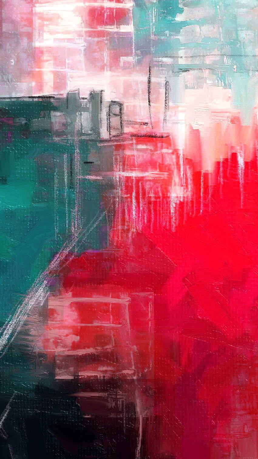 Paint Art Red Illust Diet Abstract, Modern Art HD phone wallpaper