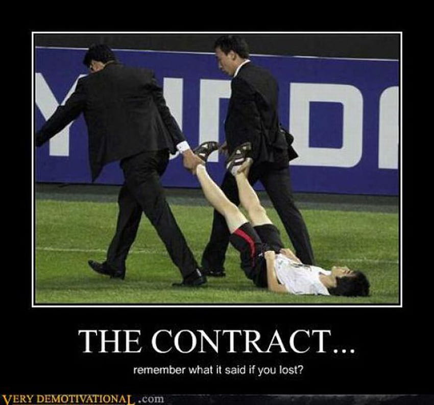 demotivational poster, cool, funny, soccer, contract HD wallpaper