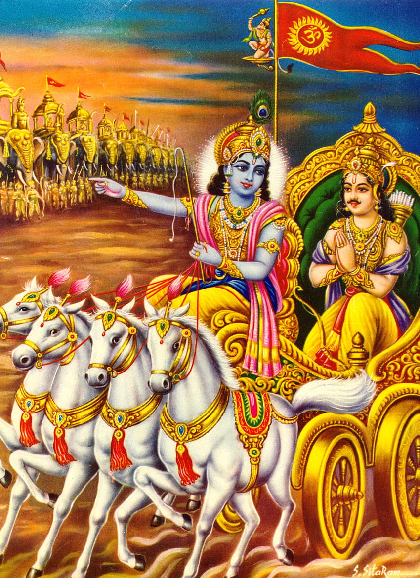 Krishna e Arjuna. Il termoconvettore Toynbee, Arjun Mahabharat Sfondo del telefono HD