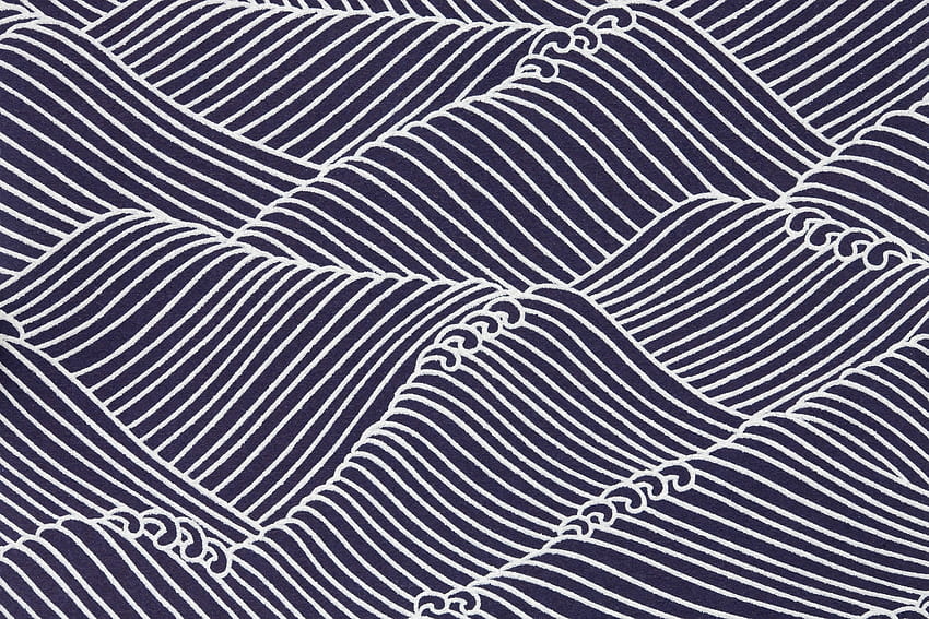Papier japonais avec motif de vagues (plein cadre). Gravure Fond d'écran HD