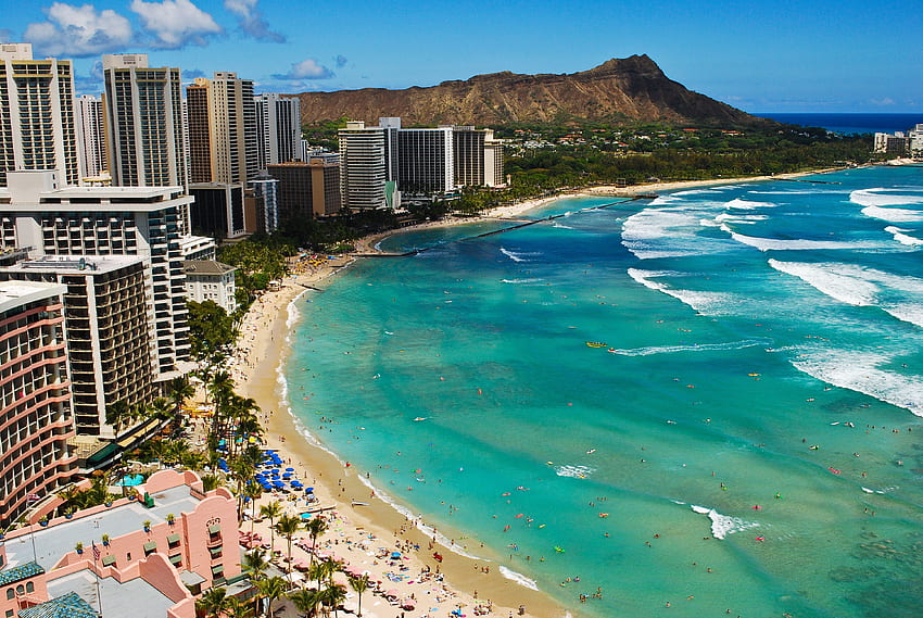 Honolulu Hawaii - of the Day - Round the World in 30 Days. Waikiki beach hotels, Waikiki hawaii beach, Hawaii vacation HD wallpaper