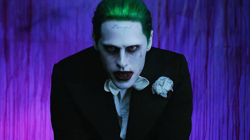 Tło Joker Suicide Squad, fioletowy i zielony Joker Tapeta HD