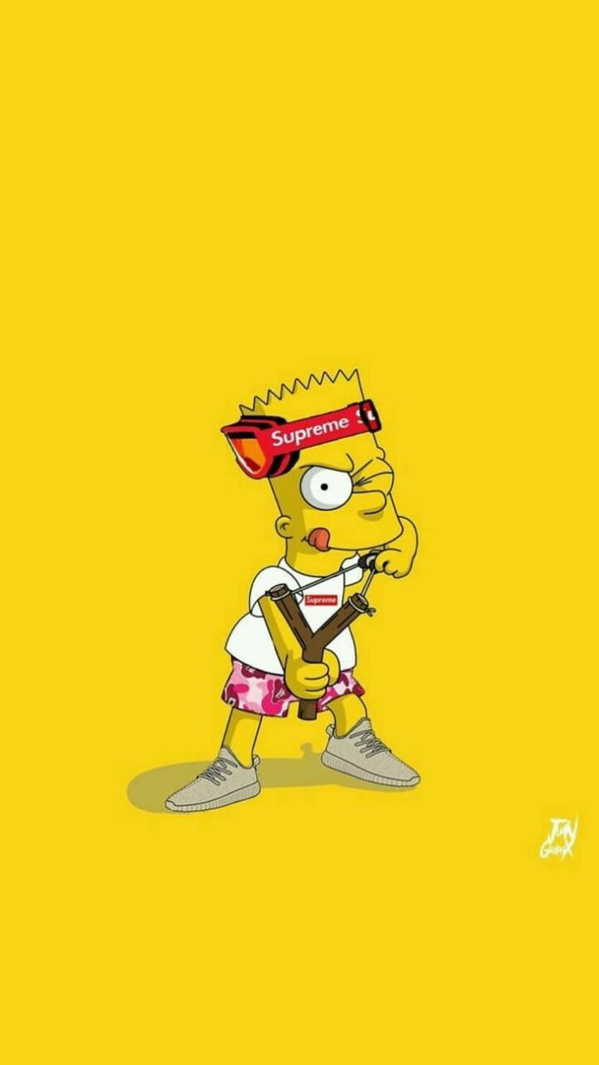 Download Sad Bart Simpsons Red Roses Wallpaper