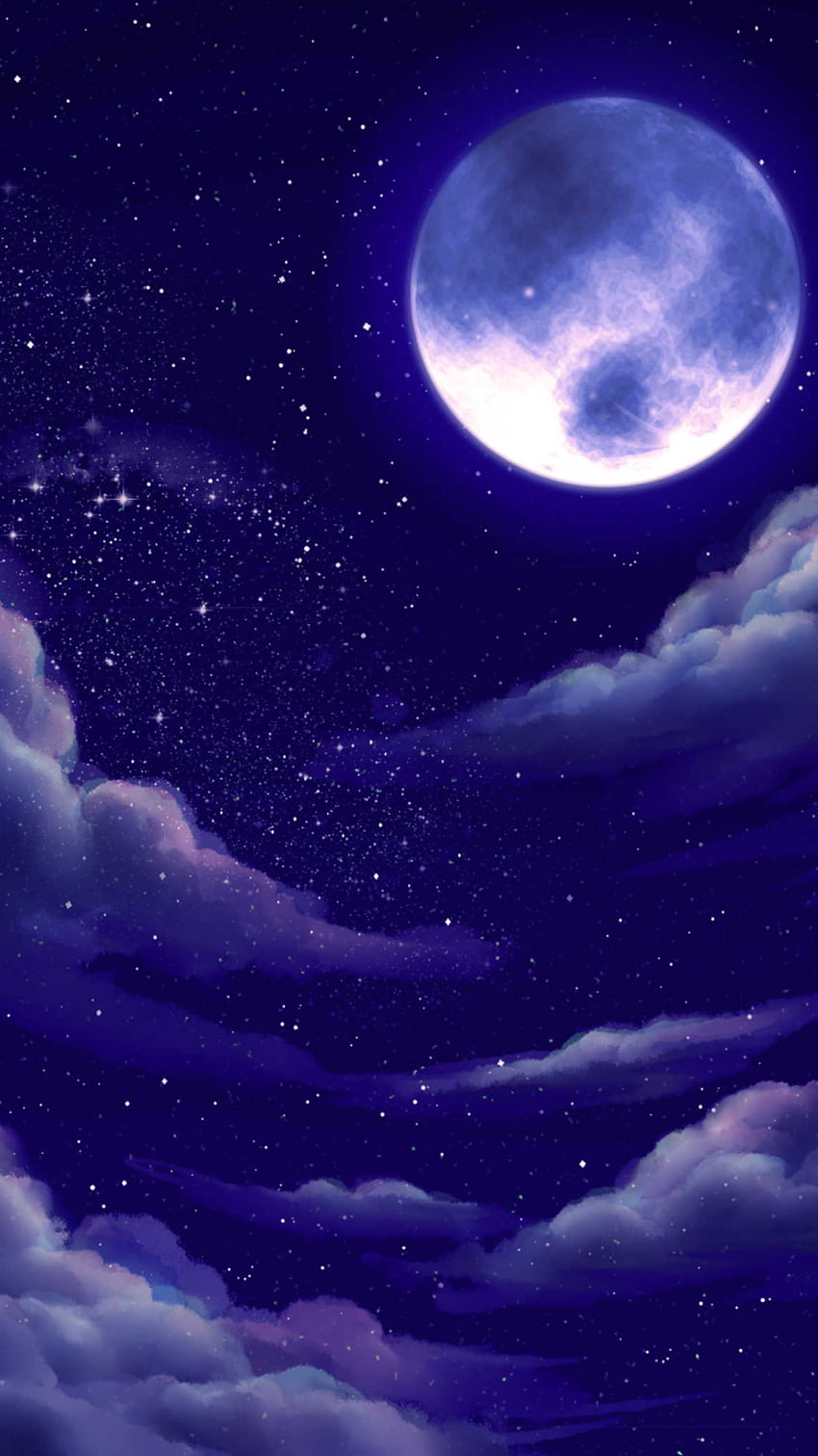 galaxy #sky #purple #stars #star #blue #stars #moon - Space Wallpaper For  Mobile, HD Png Download , Transparent Png Image - PNGitem