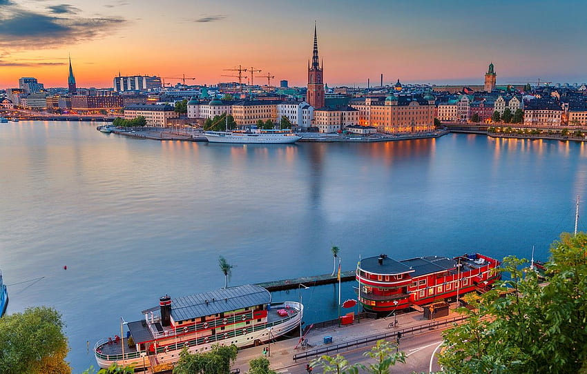 morning, Sweden, Stockholm for , section город - HD wallpaper