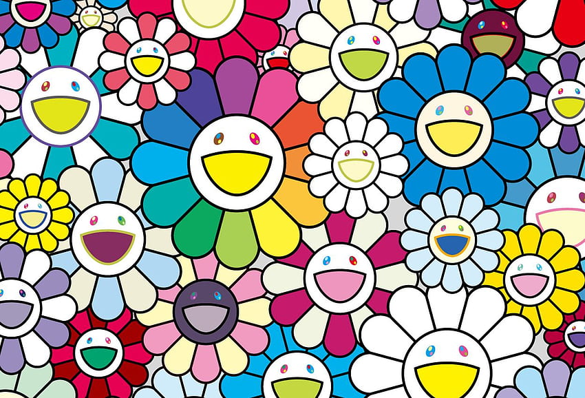 Flower Wailpaper Par Takashi Murakami - Takashi Murakami Flowers HD wallpaper