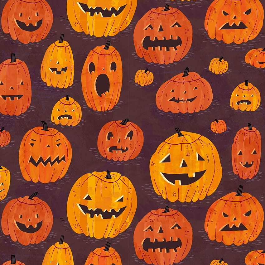 Halloween Pumpkins Pattern iPad . Halloween , Pumpkin , Halloween HD phone wallpaper