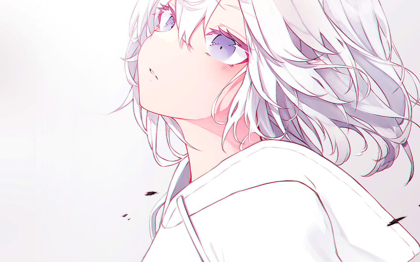 Art Anime Girl White Cry , Girl Crying Art HD wallpaper